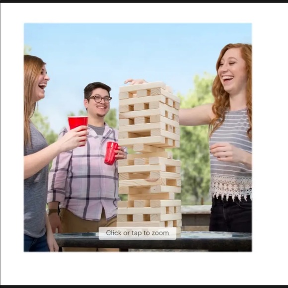 Nontraditional Giant Wooden Blocks Tower Stacking Game by Hey! Play! - Picture 9 of 10